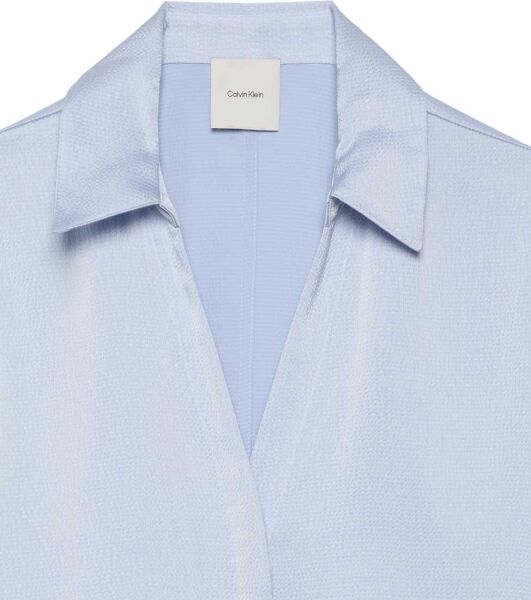 HAMMERED SATIN FITTED SHIRT