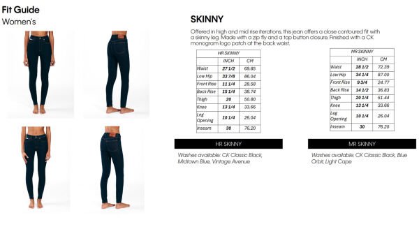 HIGH RISE SKINNY JEAN CK CLASS