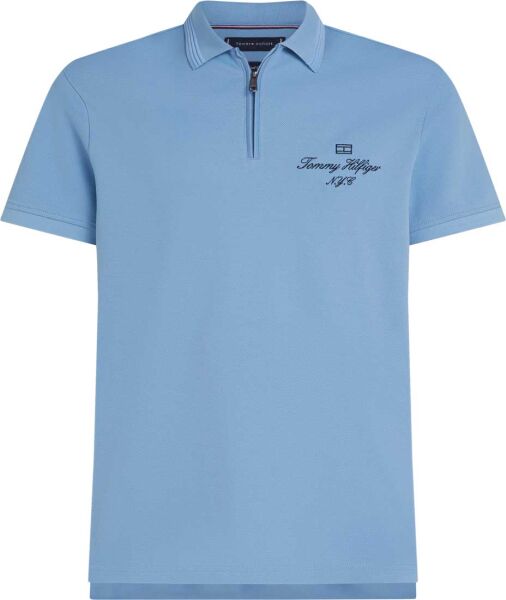 MERCERISED PIQUE ZIP REG POLO