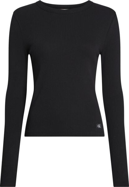 WOVEN LABEL RIB LONG SLEEVE