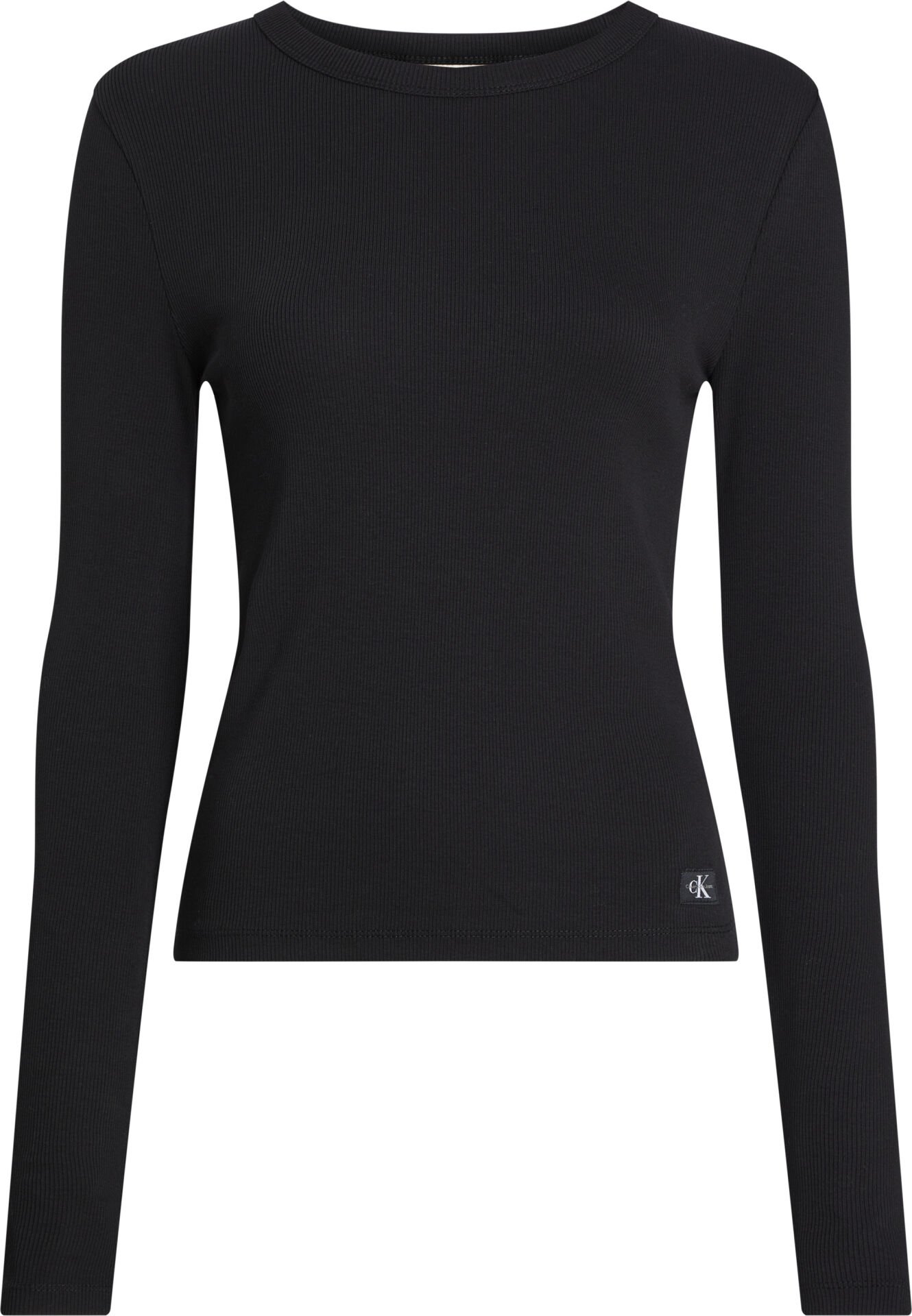 WOVEN LABEL RIB LONG SLEEVE