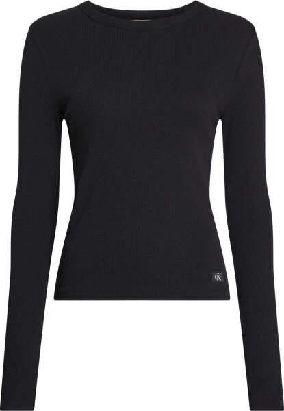 WOVEN LABEL RIB LONG SLEEVE