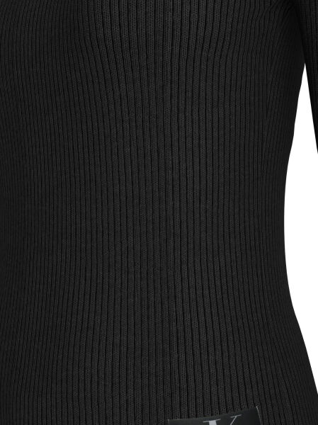 WOVEN LABEL RIB LONG SLEEVE