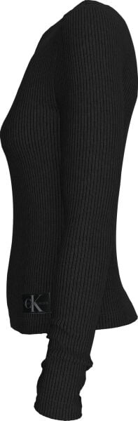 WOVEN LABEL RIB LONG SLEEVE