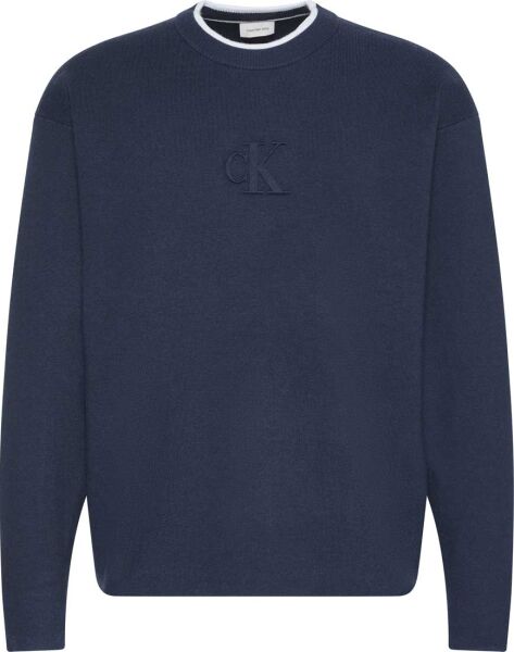 LS EMBOSSED LOGO CREWNK SWEATE