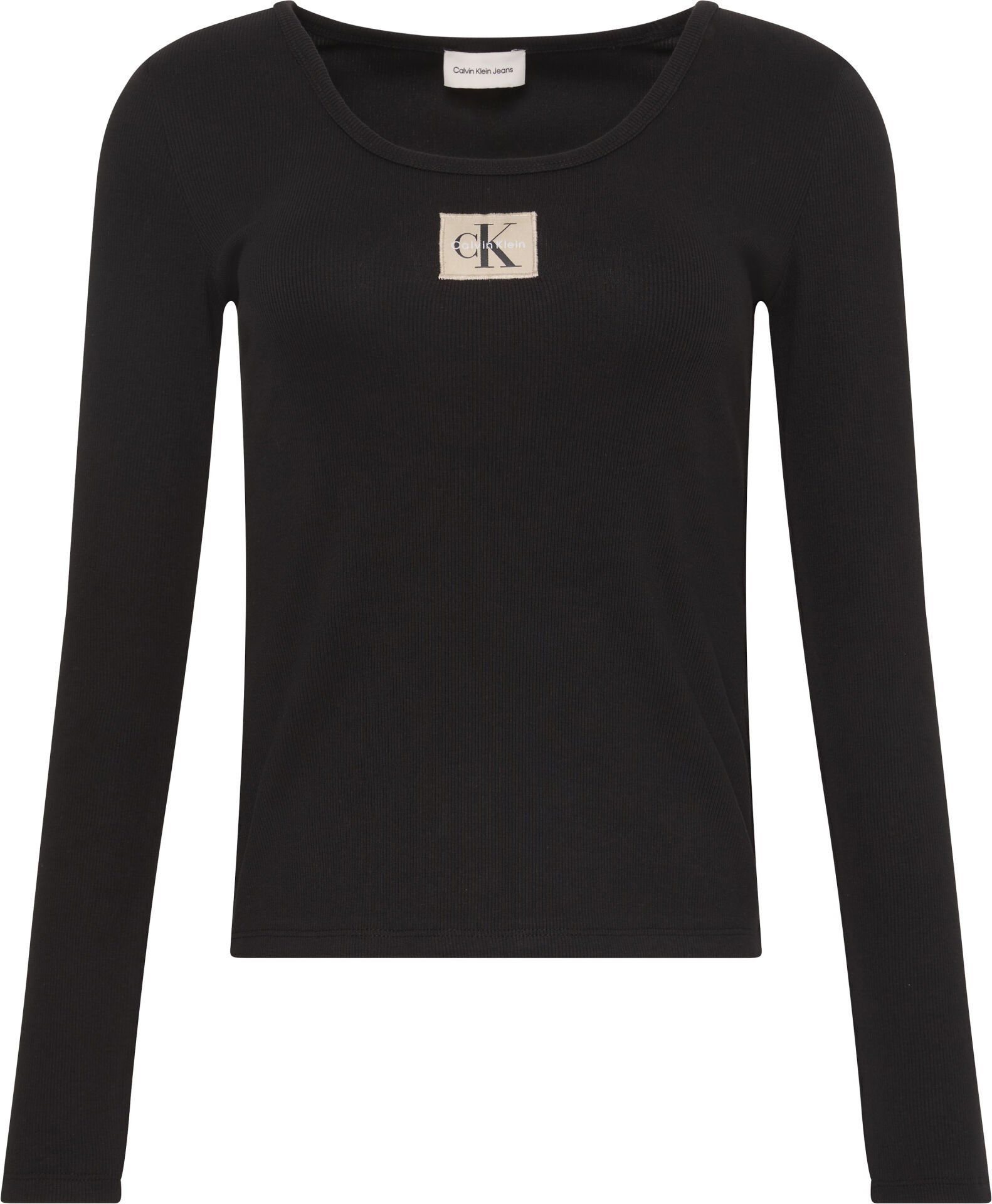 LS WOVEN LABEL 2X2 RIB SCOOP N