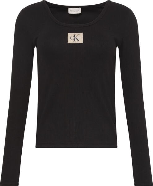 LS WOVEN LABEL 2X2 RIB SCOOP N