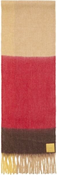 PATCH BRUSHED CHECKED SCARF