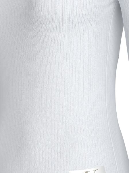 WOVEN LABEL RIB LONG SLEEVE Beyaz - M