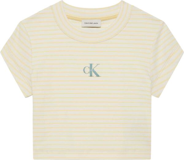 STRIPED MONOLOGO BABY RIB TEE