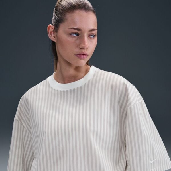 W NSW STRIPE PPLN BOXY TOP