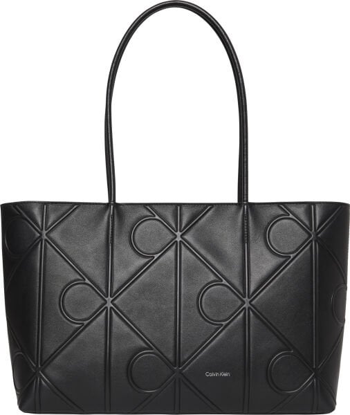 EMBOSSED AOP LEATHER TOTE
