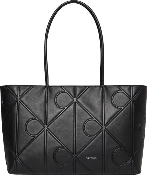 EMBOSSED AOP LEATHER TOTE