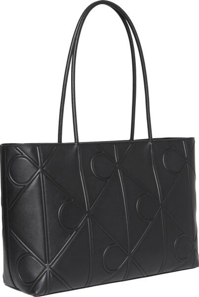 EMBOSSED AOP LEATHER TOTE