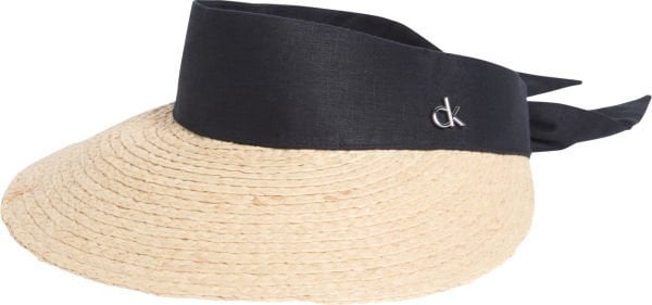 CK LINEN HEADBAND STRAW VISOR