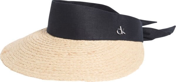 CK LINEN HEADBAND STRAW VISOR