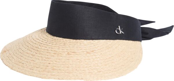 CK LINEN HEADBAND STRAW VISOR