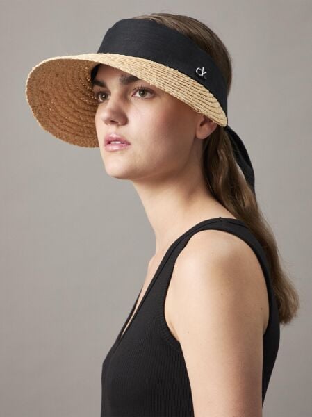 CK LINEN HEADBAND STRAW VISOR