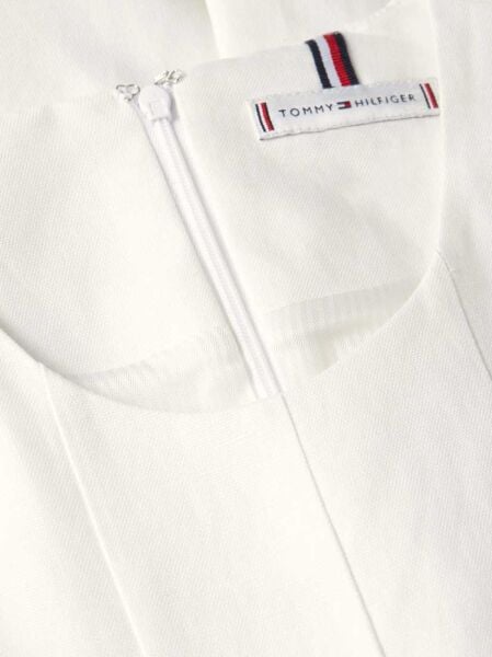 LINEN BLEND HOURGLASS MIDI DRS