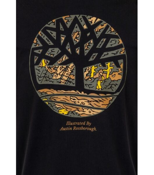Illustrated Tree Logo Back Graphic Tee