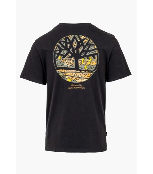 Illustrated Tree Logo Back Graphic Tee