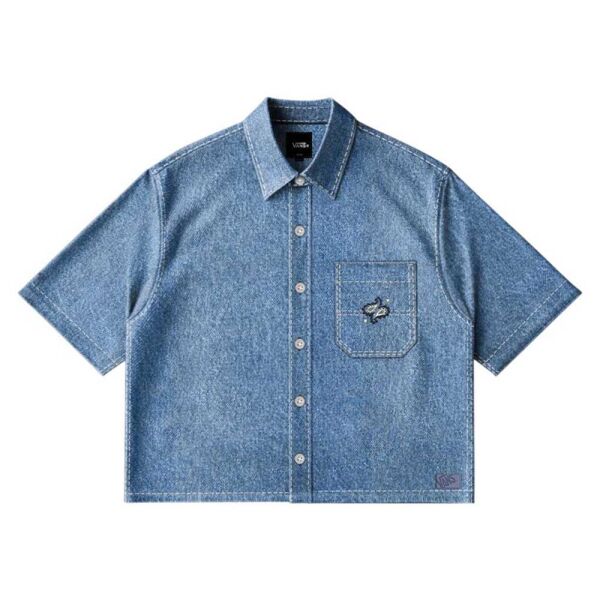 Cyrus Straight Hem Denim SS Woven