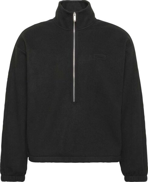 POLAR FLEECE RIB MOCK NECK QTR