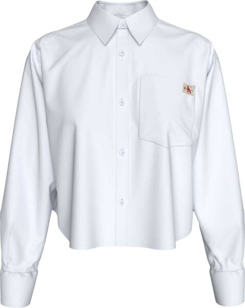 COTTON POPLIN CROPPED SHIRT WO