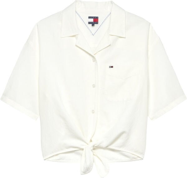 TJW TIE FRONT LINEN SHIRT