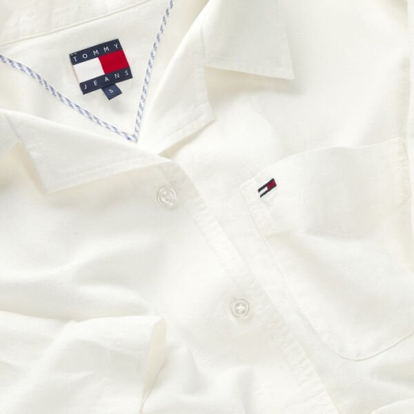 TJW TIE FRONT LINEN SHIRT
