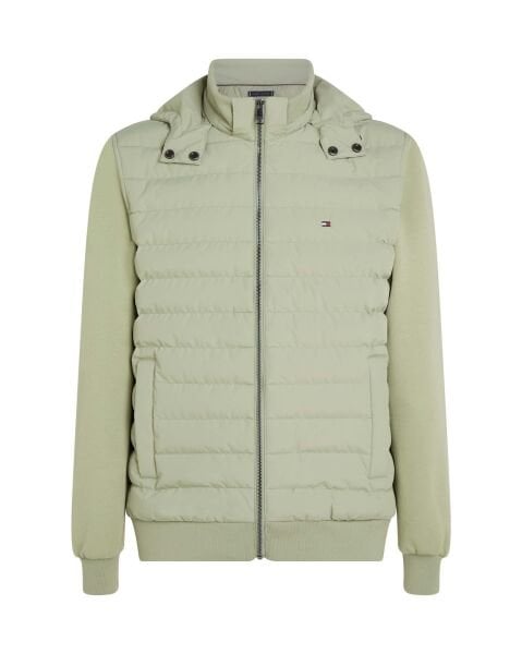 MIX MEDIA HOODED ZIP THROUGH