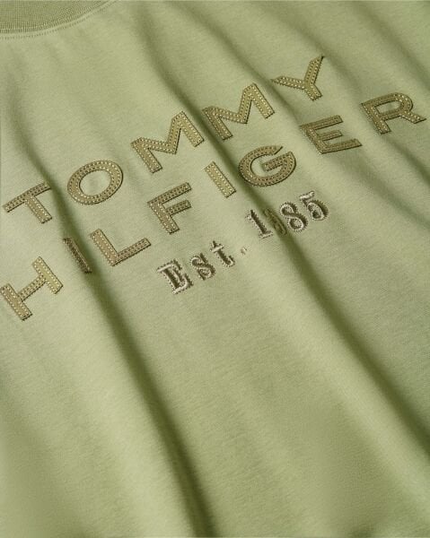 NYLON APPLIQUE MIX MEDIA TEE