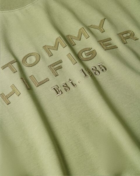 NYLON APPLIQUE MIX MEDIA TEE