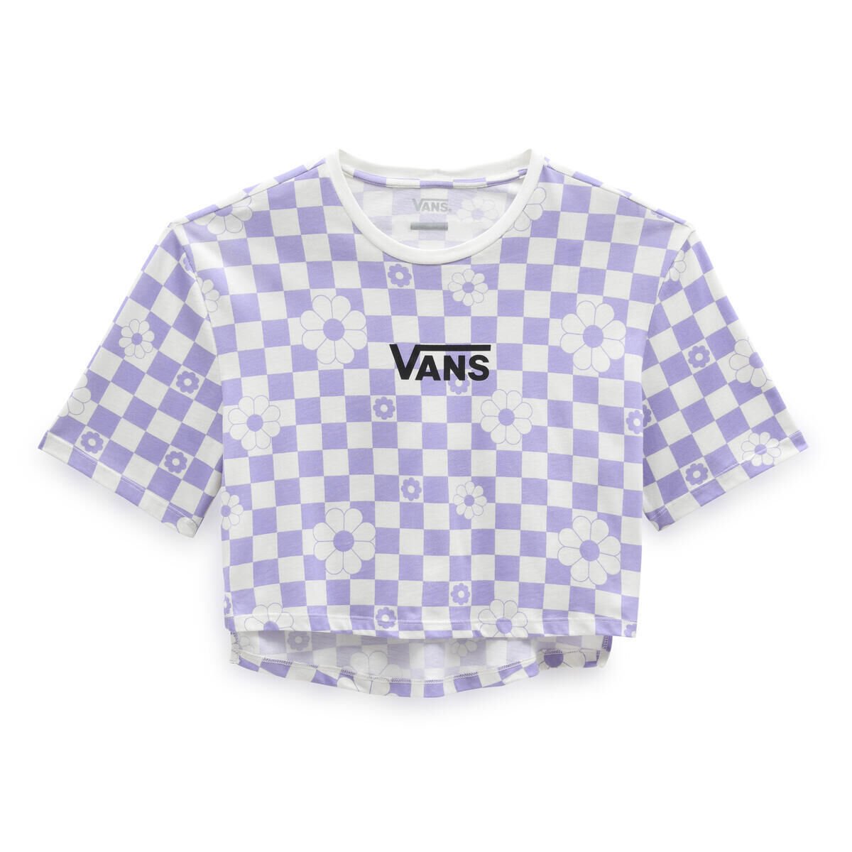 FLORAL CHECKER SS CROP