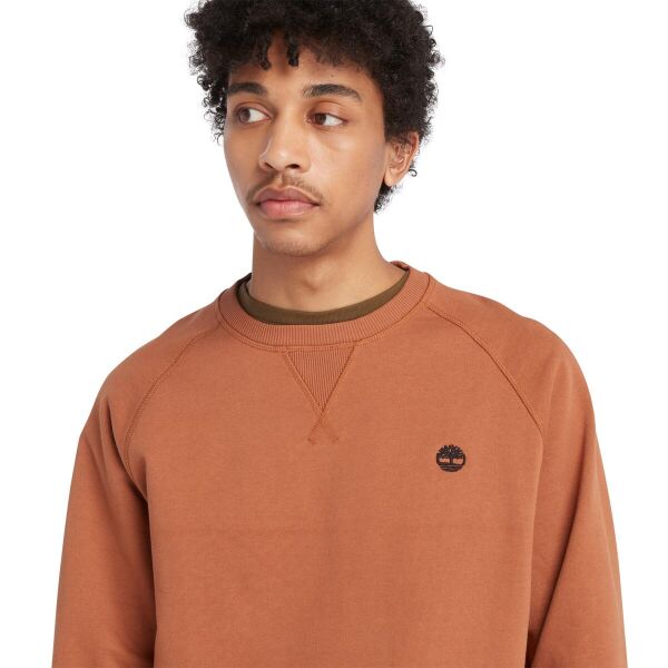 Brushed Back Crew Sweatshirt Kahverengi - L