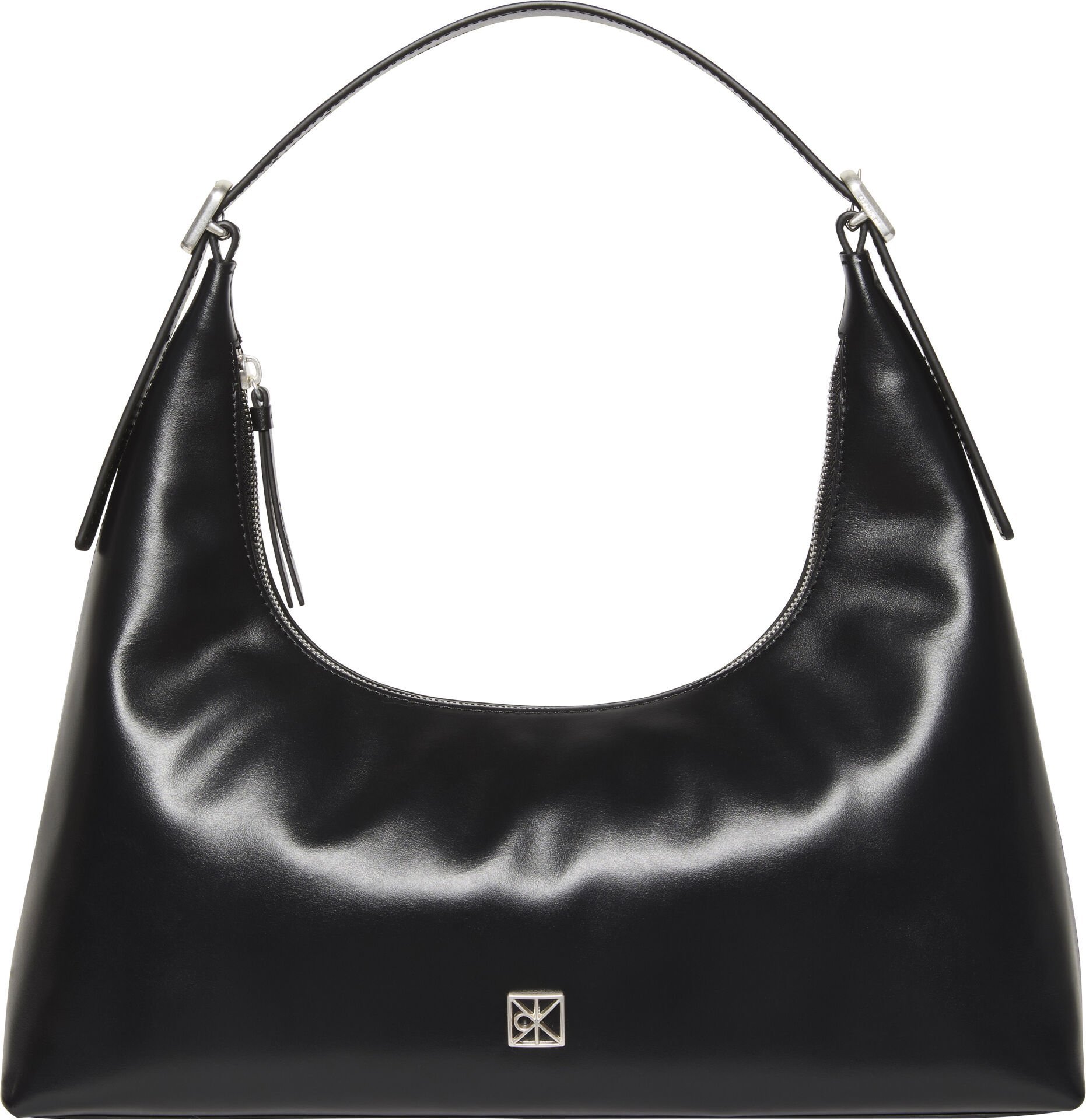 EMBLEM LEATHER SHOULDER BAG