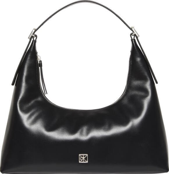 EMBLEM LEATHER SHOULDER BAG