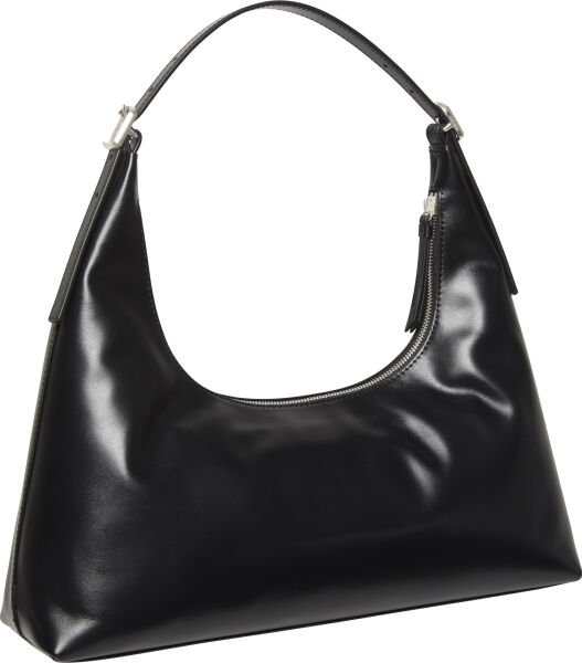 EMBLEM LEATHER SHOULDER BAG