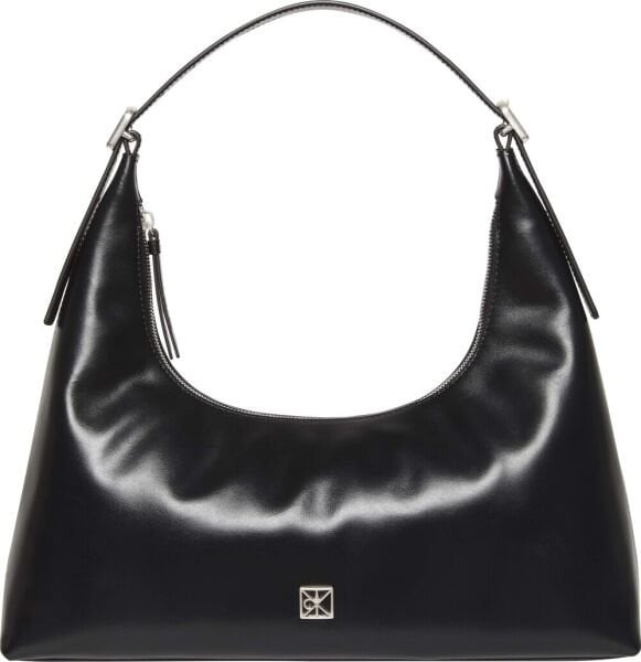 EMBLEM LEATHER SHOULDER BAG