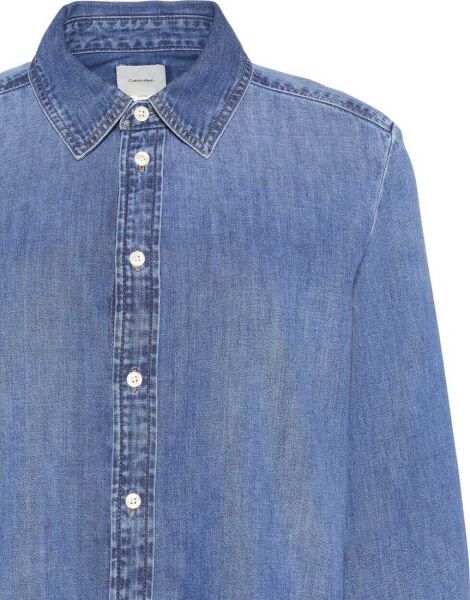 CROPPED LS SHIRT INDIGO HASTIN