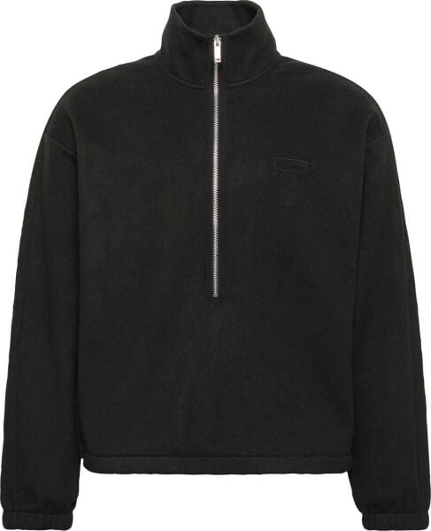 POLAR FLEECE RIB MOCK NECK QTR