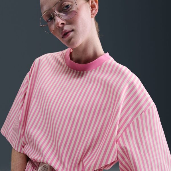 W NSW STRIPE PPLN BOXY TOP