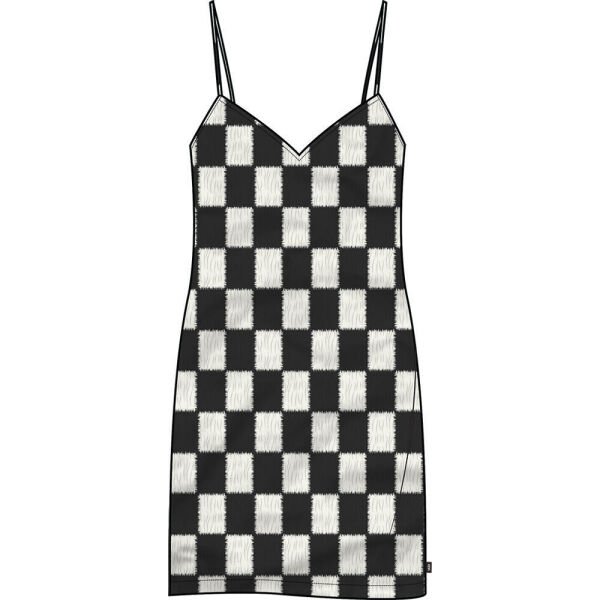 BENTON CHECKER CAMI DRESS Siyah - S