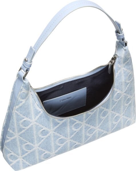 EMBLEM AOP DENIM SHOULDER BAG