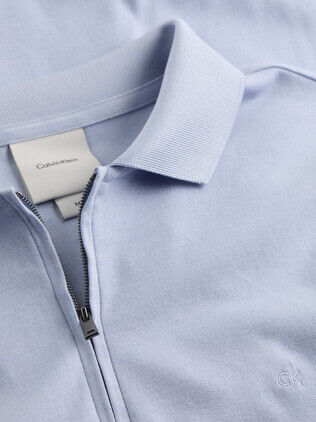 SMOOTH COTTON WELT ZIP POLO
