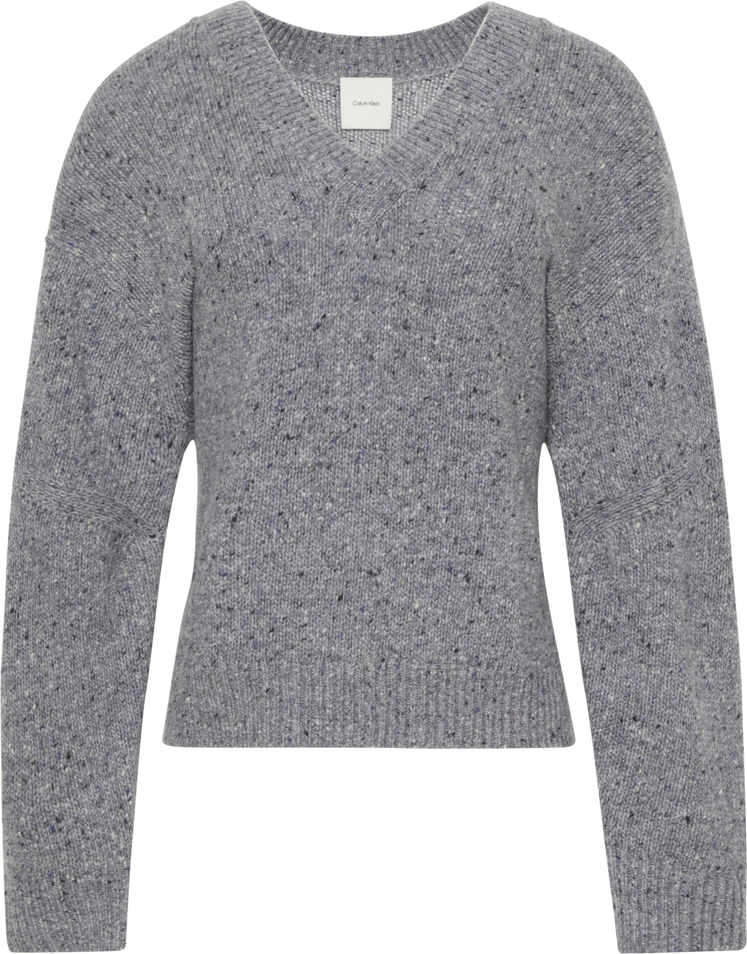 Chunky Neps V Neck Sweater