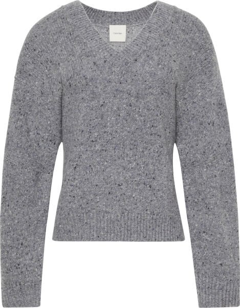 Chunky Neps V Neck Sweater