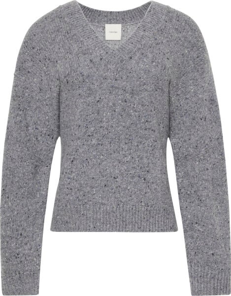 Chunky Neps V Neck Sweater