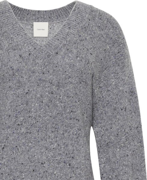 Chunky Neps V Neck Sweater