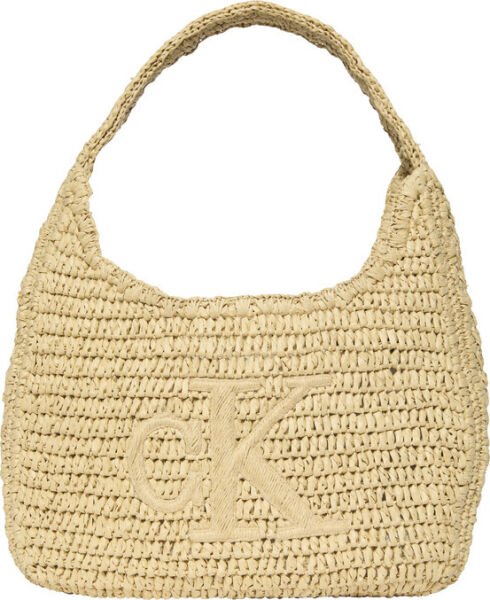 BOLD CK RAFFIA LG SHOULDER BAG